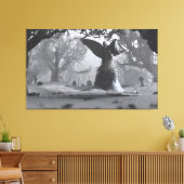 De zwarte engel (winter) canvas afdruk (Insitu (Woonkamer))