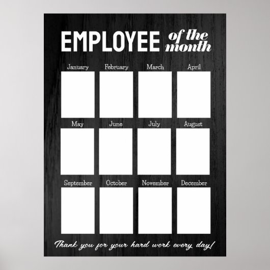 De zwarte fotowerknemer van de douane van de maand poster (Voorkant)