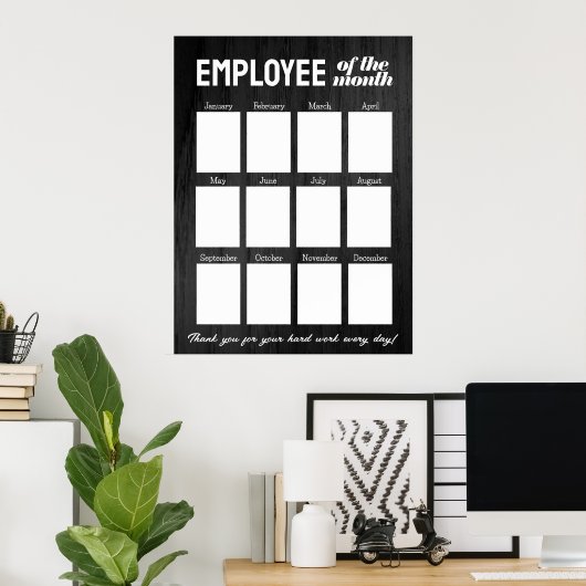 De zwarte fotowerknemer van de douane van de maand poster (Thuiskantoor)