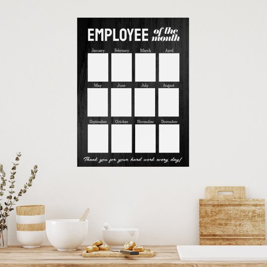 De zwarte fotowerknemer van de douane van de maand poster (Keuken)