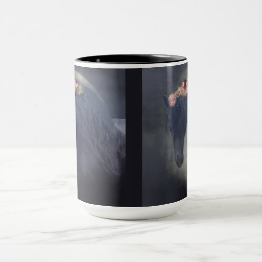 De zwarte Friesian - Mok, beker Mok (Midden)