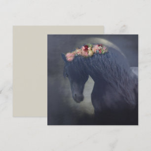 De zwarte Friesian - Wenskaart Feestdagenkaart