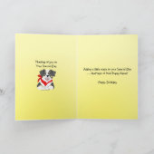 De zwarte Gelukkige Verjaardag van het TriPuppy Kaart (Binnen)