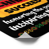 De zwarte geschiedenis gelooft dat succes en eerbi poster (Hoek)