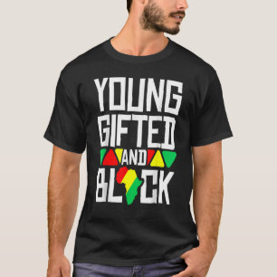 De zwarte geschiedenis van de jonge gegifde en zwa t-shirt