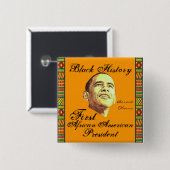 De Zwarte Geschiedenis vieren Vierkante Button 5,1 Cm (Voorkant /achterkant)