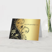 De zwarte & Gouden BloemenKaart van de Moederdag Kaart (Achterkant)