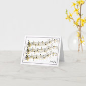 De zwarte & Gouden Gescrolde Kaart van de Nota van (Gele Bloem)