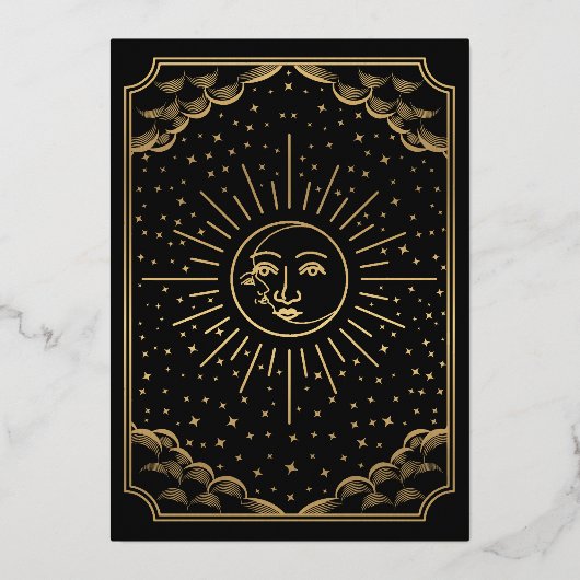 De zwarte gouden Kaart van de Lovers (Achterkant)