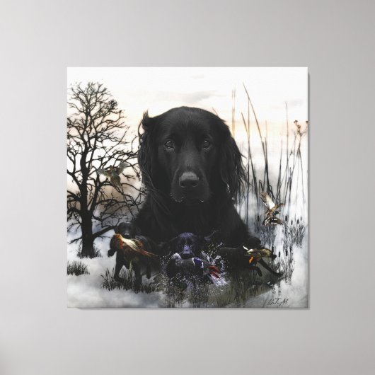 De zwarte gouden rievers canvas afdruk (Voorkant)