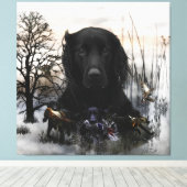 De zwarte gouden rievers canvas afdruk (Insitu (Houten vloer))