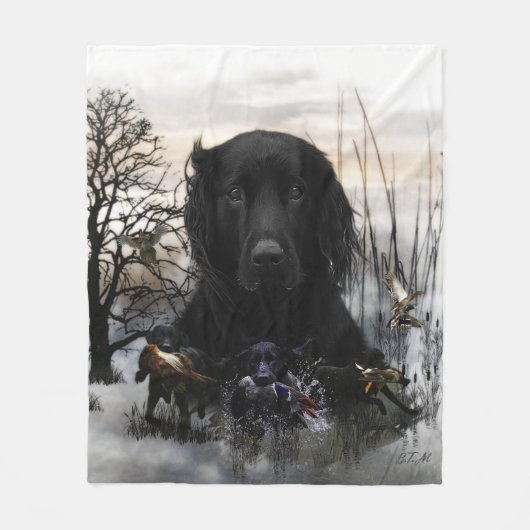 De zwarte gouden rievers fleece deken (Voorkant)