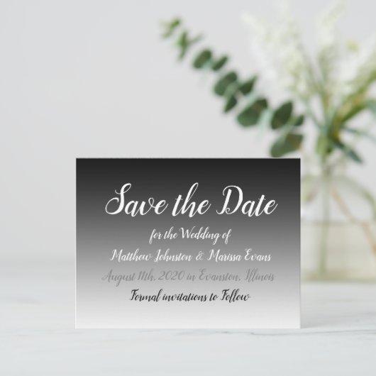 De zwarte Gradiënt Persoonlijk sparen het Briefkaa Briefkaart (Staand voorkant)