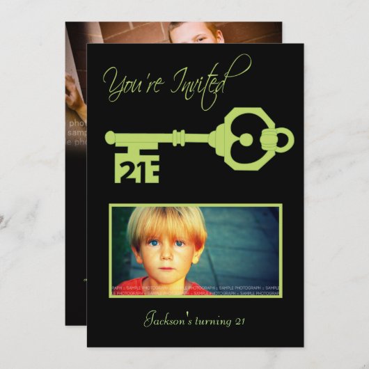 De zwarte & Groene 21ste Zeer belangrijke Kaart (Voorkant / Achterkant)