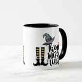 De zwarte heks - Pet van heksen en kousen Mok (Voorkant rechts)