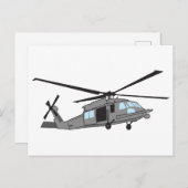 De zwarte Helikopter van de Havik Briefkaart (Voorkant / Achterkant)