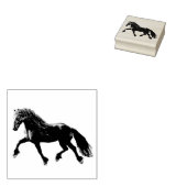 De zwarte hengst van Friesland, de zwarte schoonhe Rubberstempel (Gestempeld)