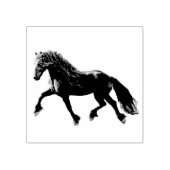 De zwarte hengst van Friesland, de zwarte schoonhe Rubberstempel (Afrduk)