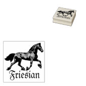 De zwarte hengst van Friesland, de zwarte schoonhe Rubberstempel (Gestempeld)