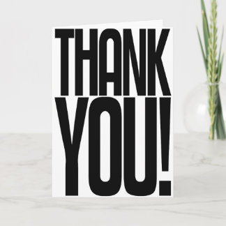 De zwarte & het Wit danken u! Het Wenskaart van Bedankkaart