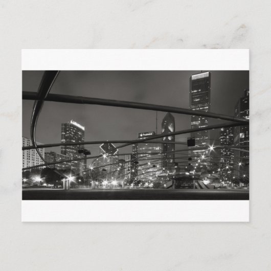 De Zwarte & het Wit van de Horizon van Chicago Briefkaart (Voorkant)