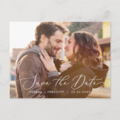 De zwarte Horizontale Donkere Foto sparen de Datum Uitnodiging Briefkaart (Voorkant)