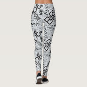 De zwarte ID253 van het woord Bride Cloud Leggings (Achterkant)