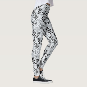 De zwarte ID253 van het woord Bride Cloud Leggings