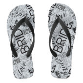 De zwarte ID253 van het woord Bride Cloud Teenslippers (Voetbed)