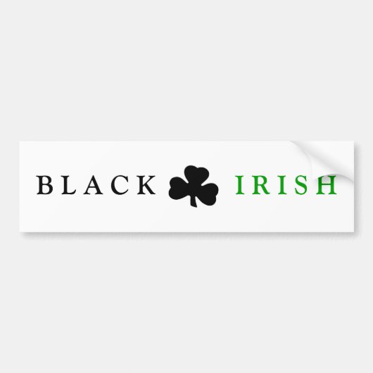 De ZWARTE IRISH-bumpersticker Bumpersticker (Voorkant)