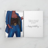 De zwarte Kaart 'Girl Boss' van de Birthday (Binnen)