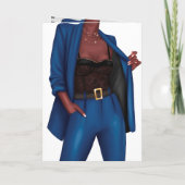 De zwarte Kaart 'Girl Boss' van de Birthday (Achterkant)