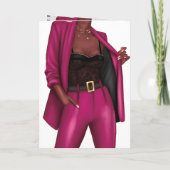 De zwarte Kaart 'Girl Boss' van de Birthday (Achterkant)