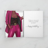 De zwarte Kaart 'Girl Boss' van de Birthday (Binnen)