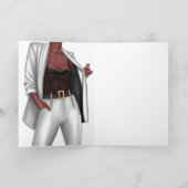 De zwarte Kaart 'Girl Boss' van de Birthday (Binnen)