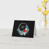 De zwarte Kaart Met monogram van de Nota van de (Gele Bloem)