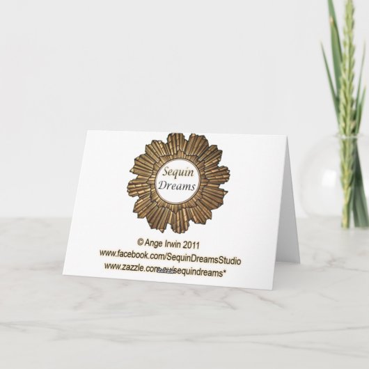 De zwarte Kaart van de Verjaardag van de Vlinder (Achterkant)