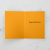 De zwarte Kaart van Halloween van de Kat (Binnen)