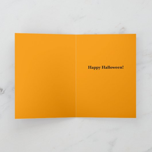 De zwarte Kaart van Halloween van de Kat (Binnen)