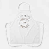 De zwarte kachel van uw zakelijke Logo is wit Schort (Voorkant)