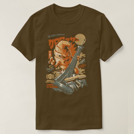 De zwarte Kaijussant-versie T-shirt (Design voorkant)