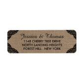 De zwarte kant van het Collectie van de Rustic Bur Etiket (Voorkant)