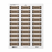 De zwarte kant van het Collectie van de Rustic Bur Etiket (Full Sheet)