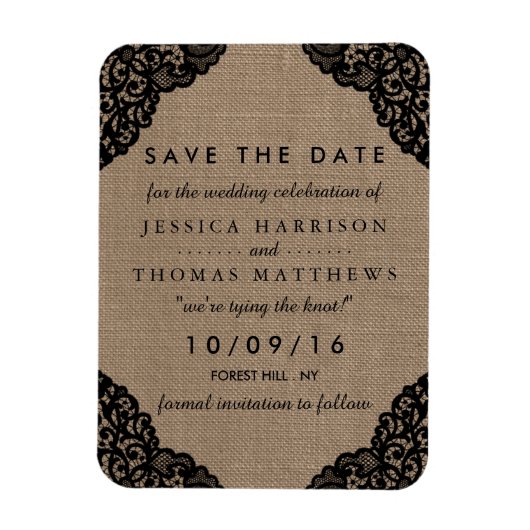 De zwarte kant van het Collectie van de Rustic Bur Magneet (Verticaal)