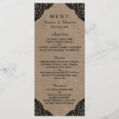 De zwarte kant van het Collectie van de Rustic Bur Menu (Voorkant)