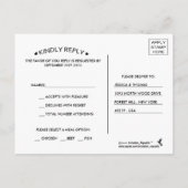 De zwarte kant van het Collectie van de Rustic Bur Uitnodiging Briefkaart (Achterkant)