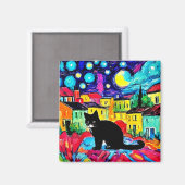 De zwarte kat 3 magneet (Voorkant / Achterkant)