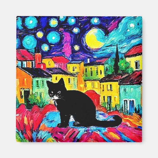 De zwarte kat 3 magneet (Voorkant)