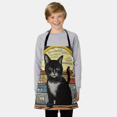 De zwarte kat 4 schort (Gedragen)