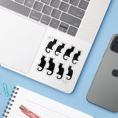 De Zwarte Kat, 8 Zwarte Katten Sticker (Laptop met iPhone)